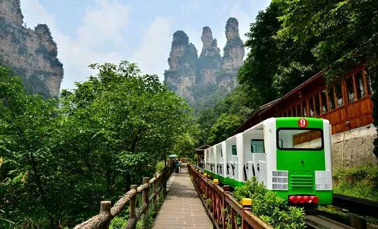 The Mini Rideable Train in Zhangjiajie Ten Mile Gallery