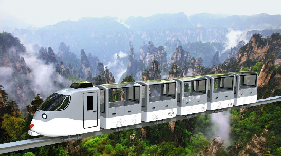 The Mini Rideable Train in Zhangjiajie Ten Mile Gallery