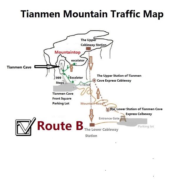 Zhangjiajie Tianmen Mountain Traffic Map