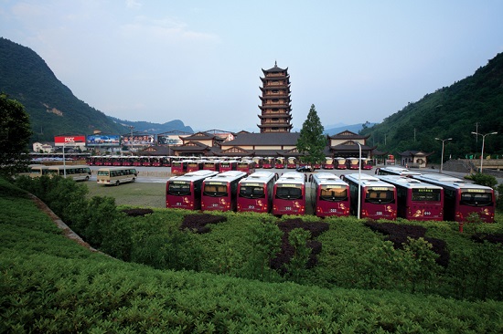 The Parking Lot of Wulingyuan Biaozhimen Ticket Station