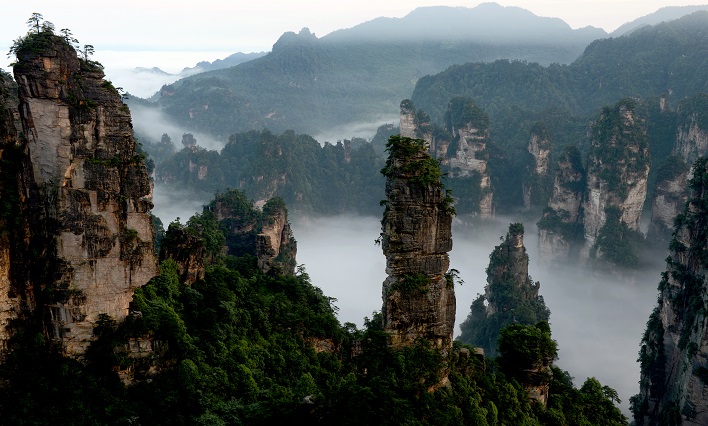 Huangshizhai or Yellowstone Village in Zhangjiajie National Forest Park